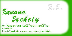 ramona szekely business card